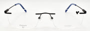 Airlock Crop 201 002 Men's Eyeglasses Frames Rimless 54-18-145 Satin Black1