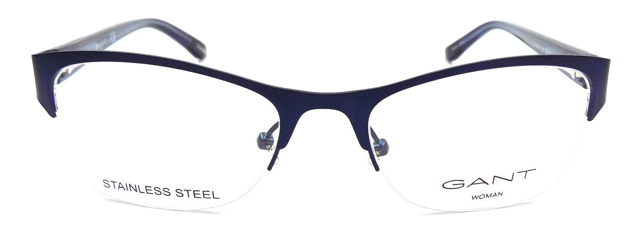 GANT GA4048 091 Women's Eyeglasses Half Rim 51-18-135 Matte Blue / Tortoise