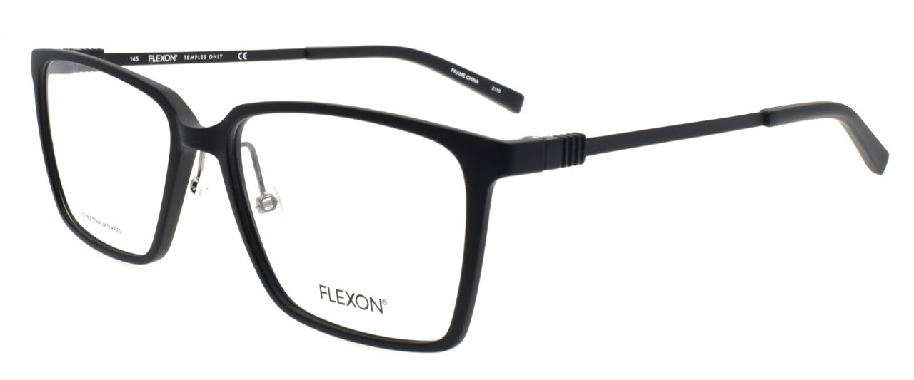 Flexon EP8010 002 Men's Eyeglasses Frames Matte Black 54-16-145 Titanium Temples