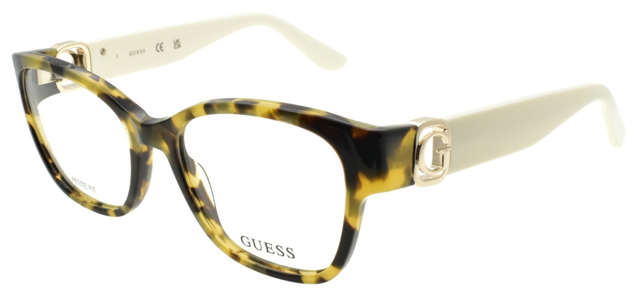 GUESS GU50120 056 Women's Eyeglasses Frames Petite 50-16-140 Yellow Havana
