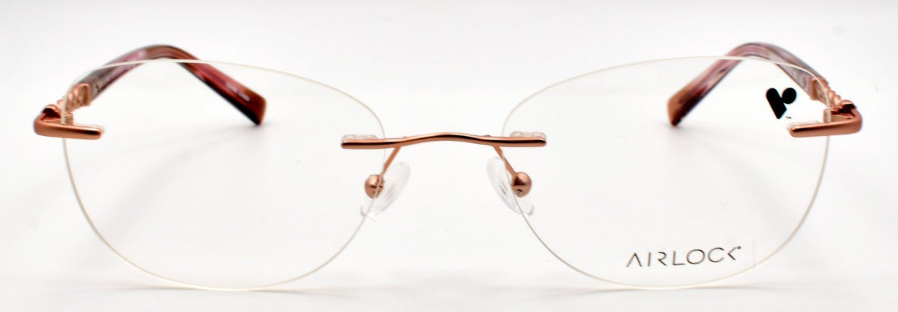 Airlock Charmed 200 770 Women's Eyeglasses Frames Rimless 52-18-140 Rose Gold1
