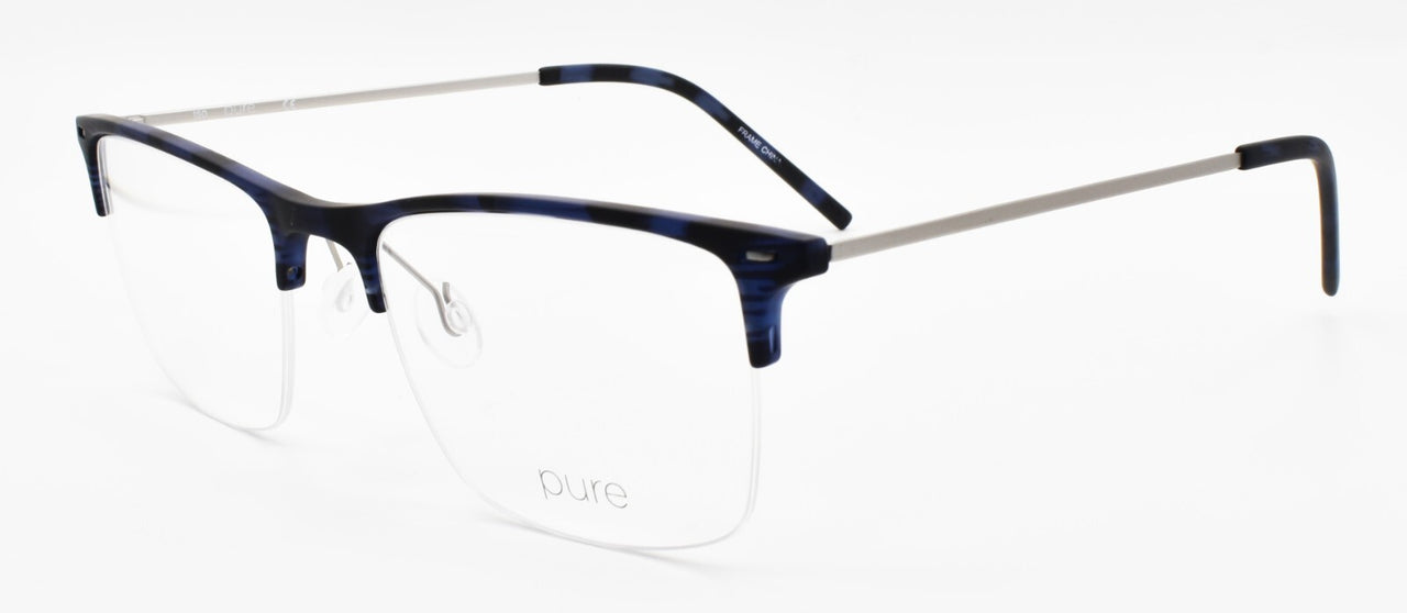 Airlock Pure 2004 412 Men's Eyeglasses Frames Half-rim 53-19-150 Navy Blue