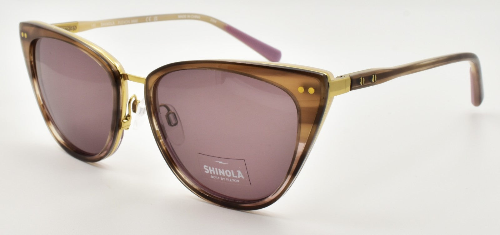 Shinola by Flexon SH2700S 219 Women's Sunglasses 55-16-140 Mauve Horn Gradient0
