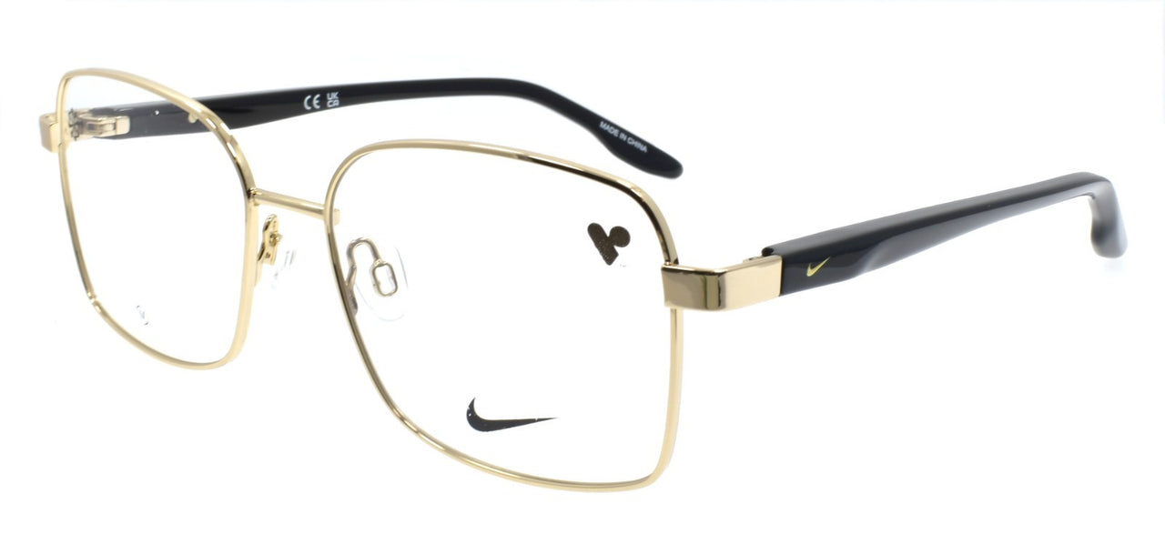 Nike 8401 717 Eyeglasses Frames 53-16-140 Shiny Gold / Black