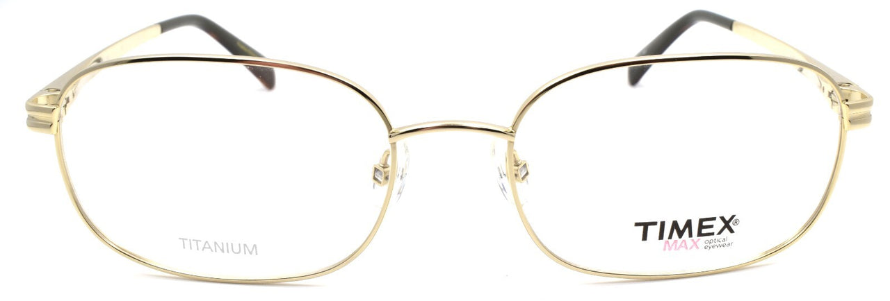 Timex 3:43 PM Men's Eyeglasses Frames Titanium 56-18-145 Gold
