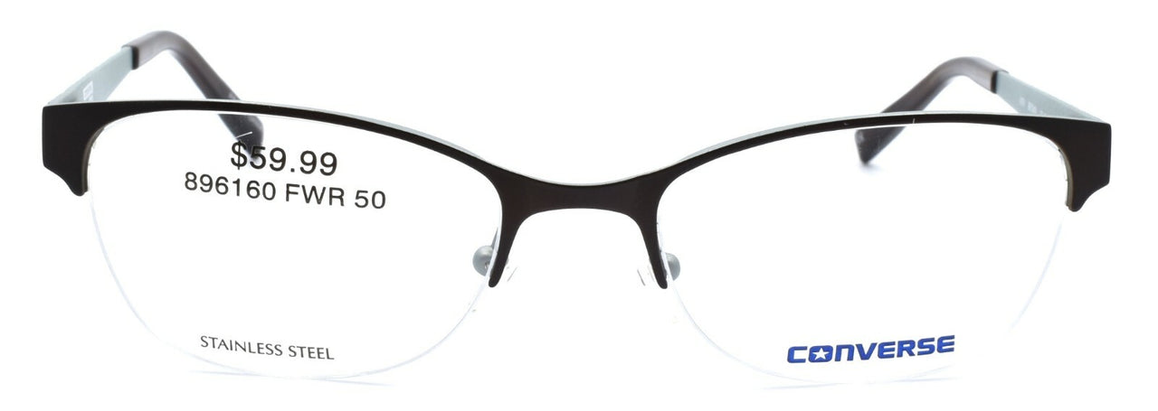 CONVERSE A059 Women's Eyeglasses Frames Half-rim 50-18-135 Brown