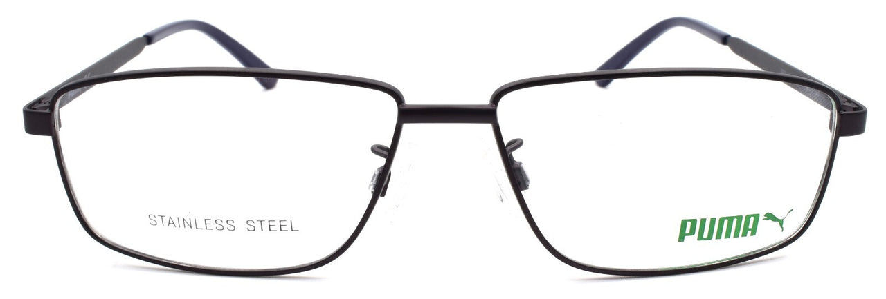 PUMA PE0115O 003 Men's Eyeglasses Frames 57-14-150 Dark Ruthenium