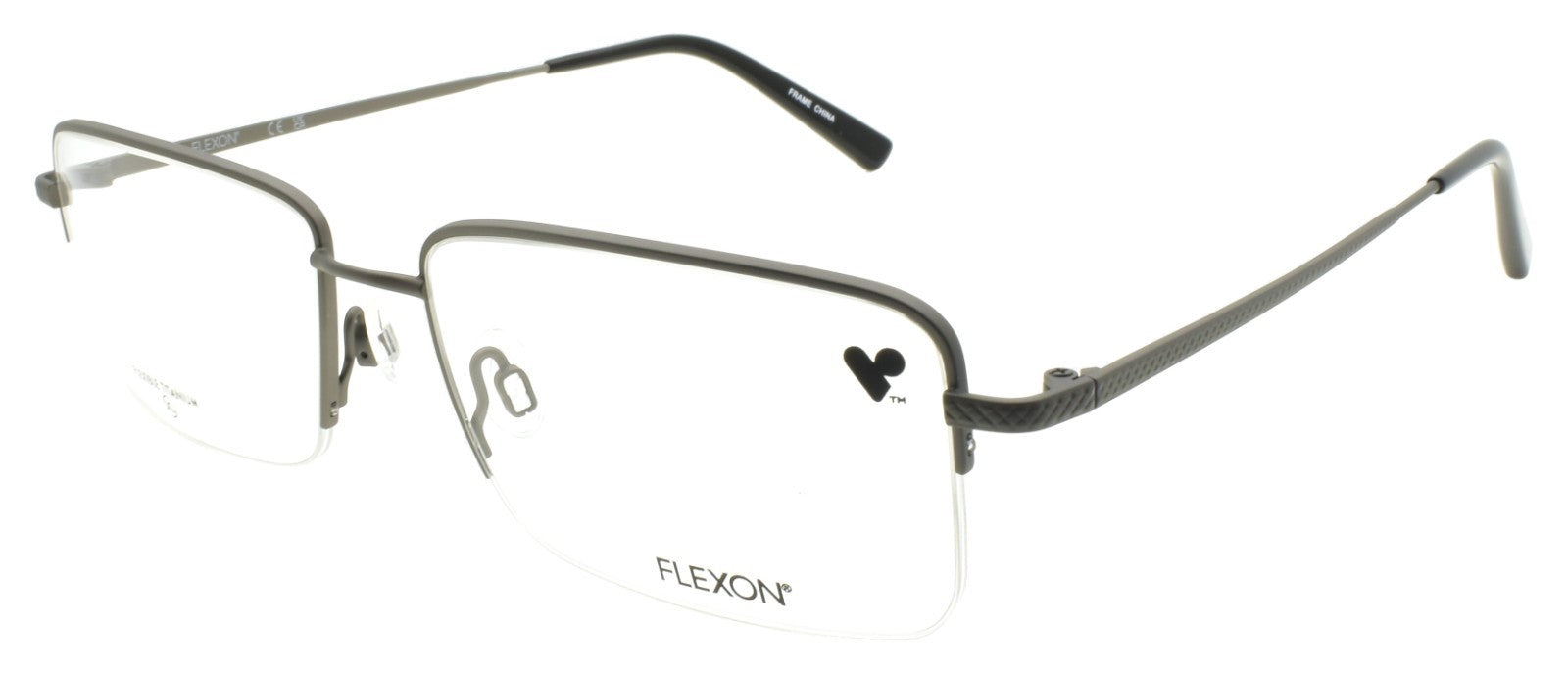 Flexon H6073 070 Men's Glasses Frames Half-rim Satin Gunmetal 59-18-150 Titanium0