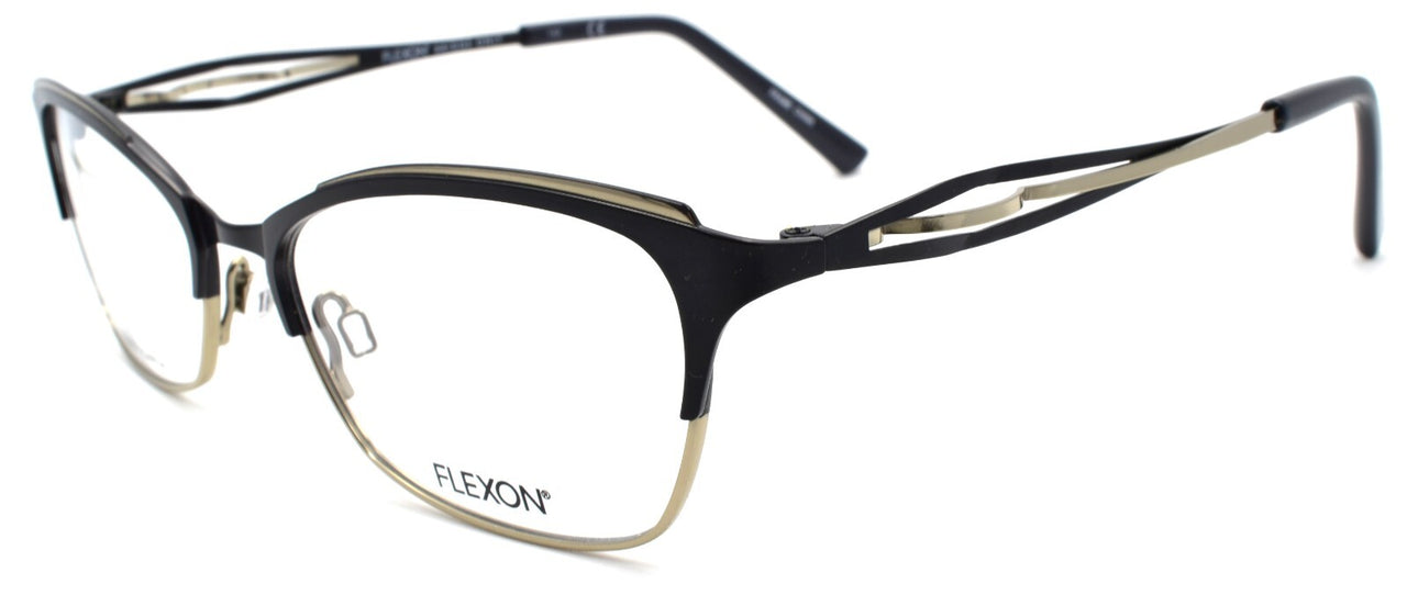 Flexon W3000 001 Women's Glasses Frames Black Cat Eye 53-17-135 Flex Titanium