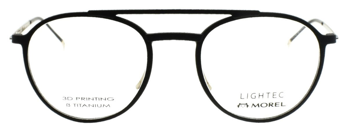 LIGHTEC 30070L ND01 Morel Men's Eyeglasses Aviator 49-19-140 Black