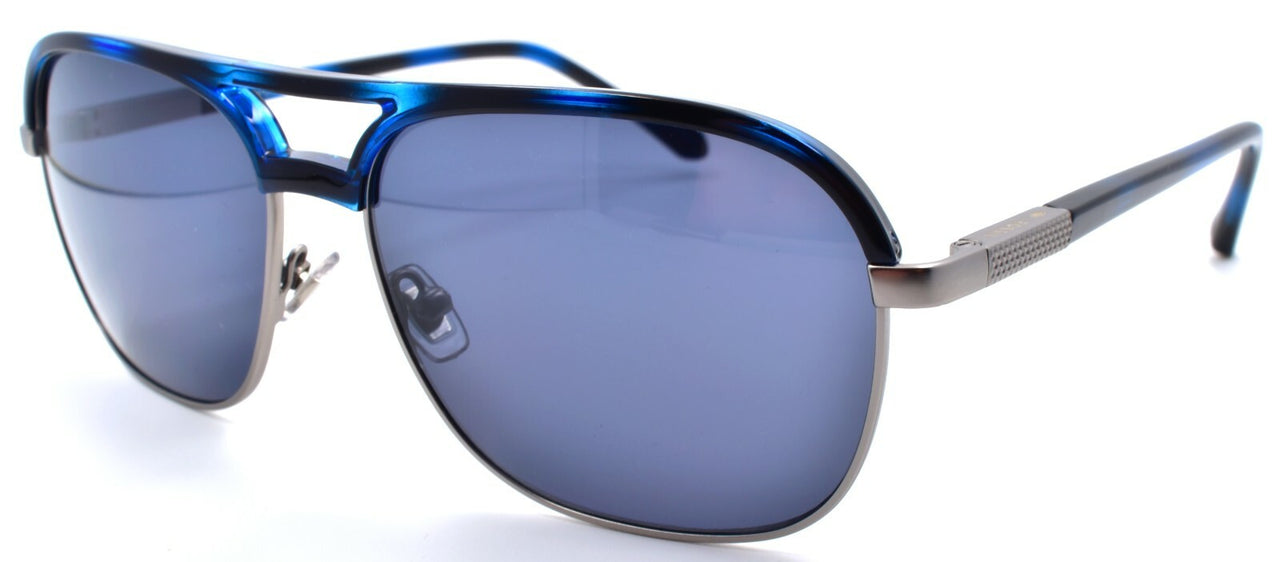 Fossil 2102/G/S 38IIR Aviator Sunglasses 58-15-140 Blue Horn / Blue