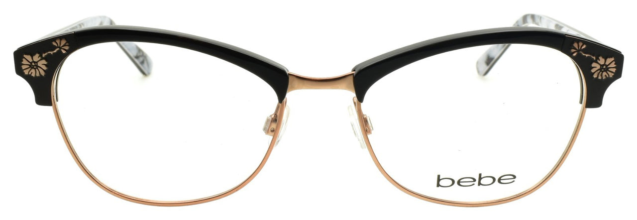 Bebe BB5162 001 Women's Eyeglasses Frames 53-17-135 Jet Black / Gold Accents
