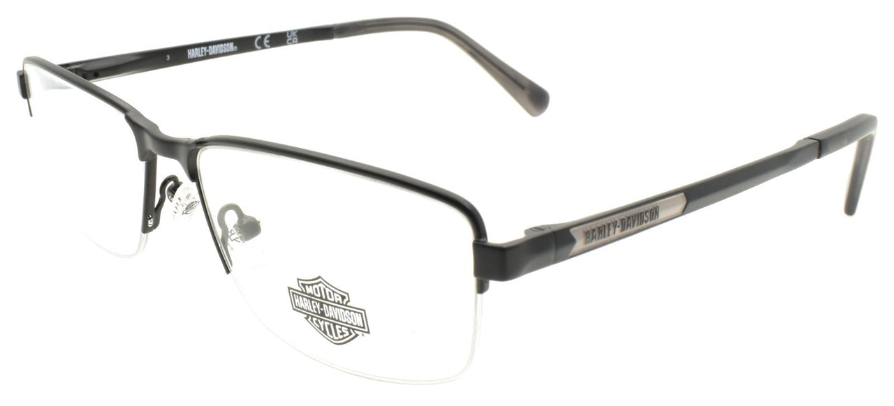 Harley Davidson HD50032 002 Men's Eyeglasses Half-rim 53-15-145 Matte Black