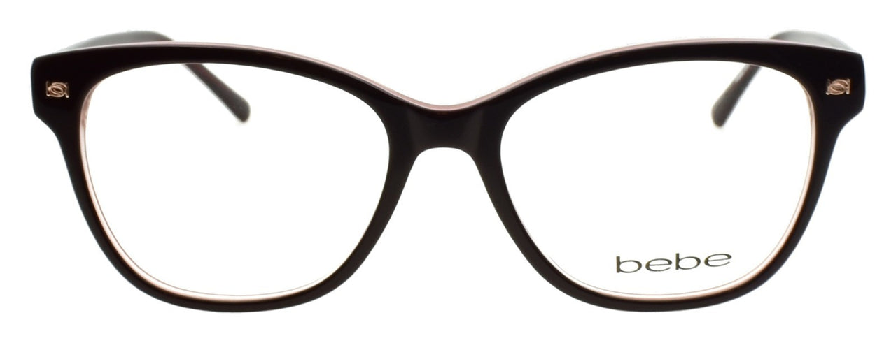 Bebe BB5194 603 Women's Eyeglasses Frames 53-17-140 Berry / Animal Pattern