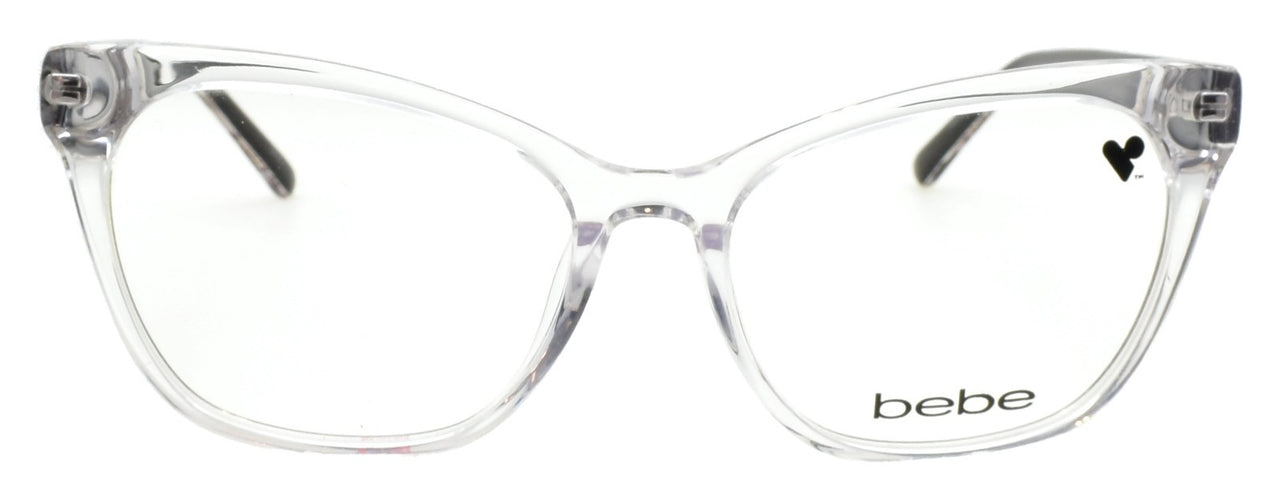 Bebe BB5210 970 Women's Eyeglasses Frames Cat Eye 53-16-140 Crystal Clear