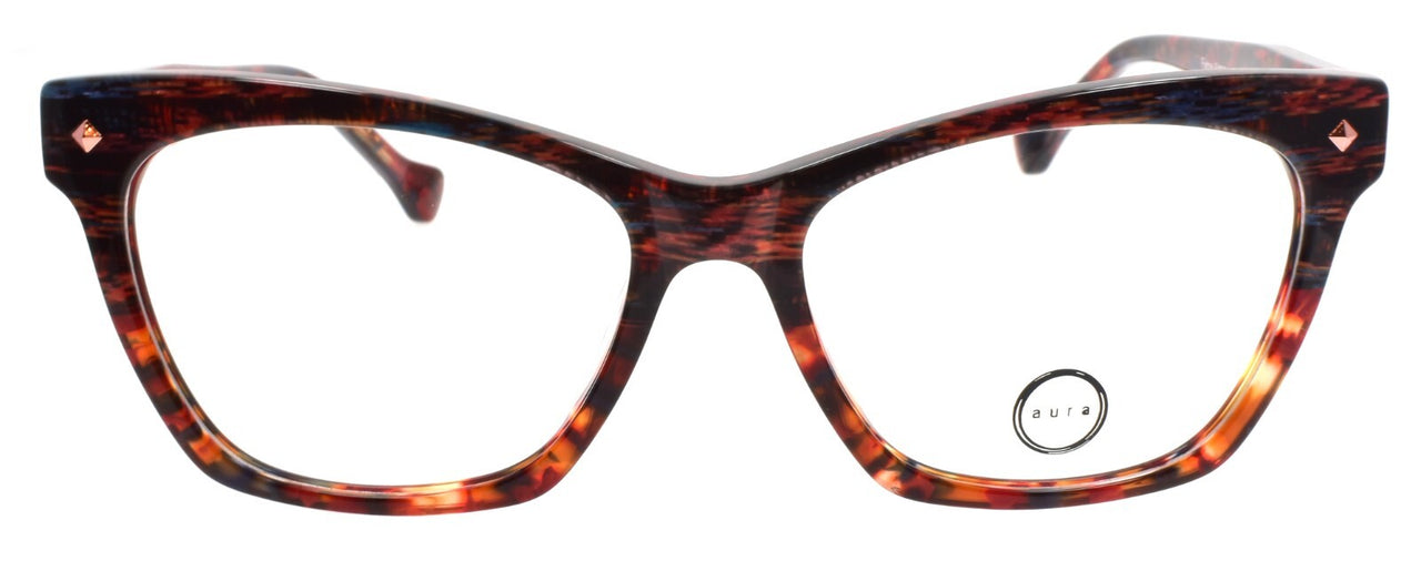 Aura Eyewear Fierce Women's Eyeglasses Frames Acetate 54-16-145 Coral Havana