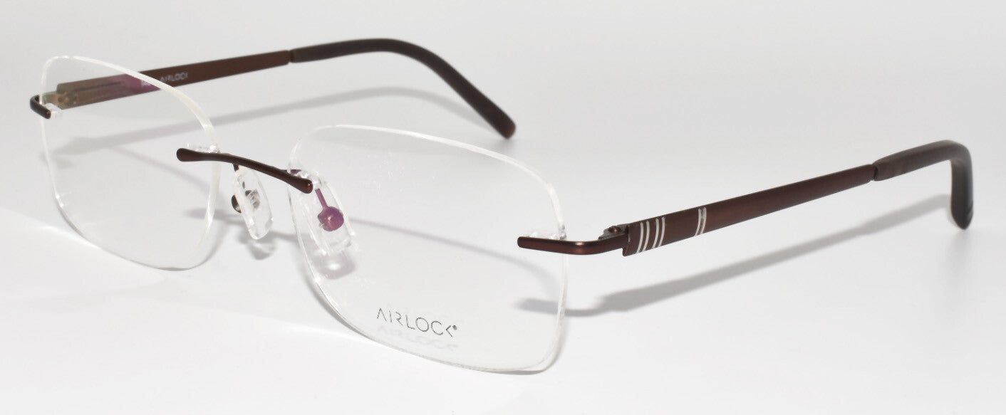 Airlock Love Unity 210 Eyeglasses Frames Brown 18-135 CHASSIS ONLY READ2