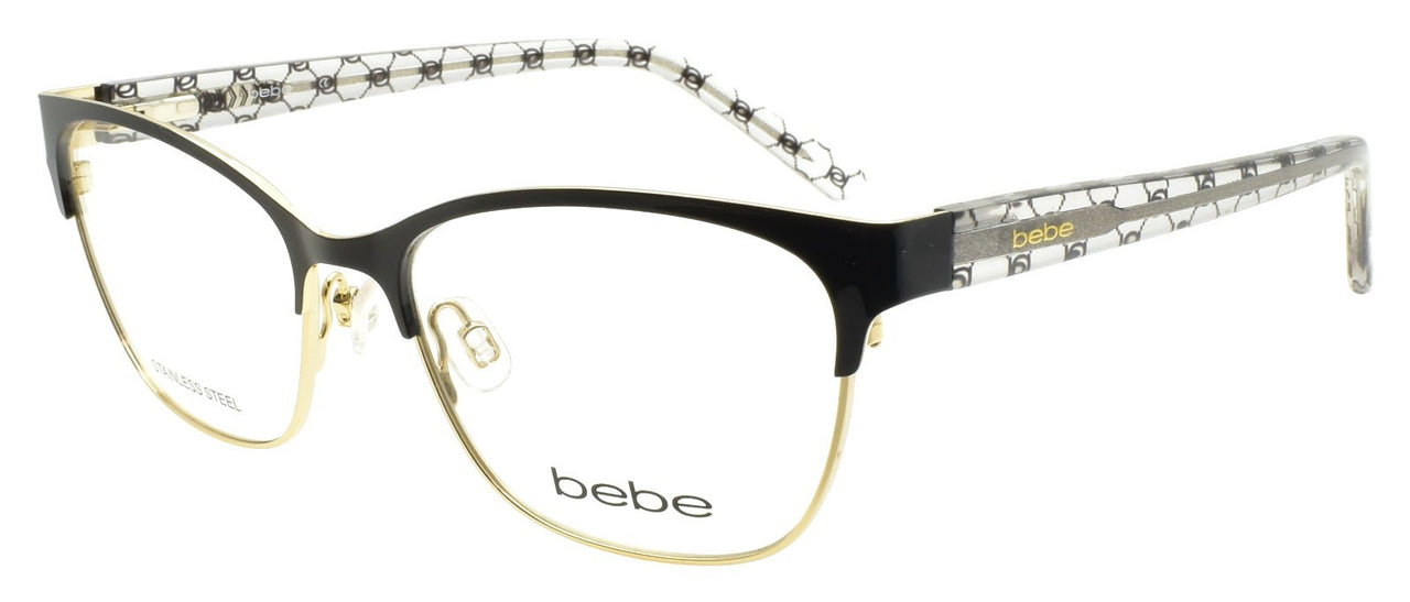 Bebe BB5196 001 Women's Eyeglasses Frames 52-16-135 Jet Black / Gold