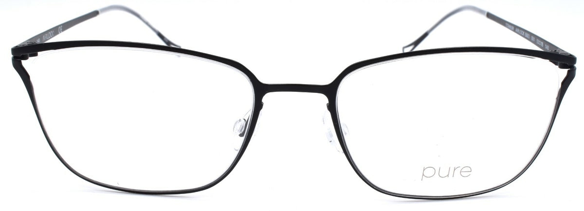 Airlock Pure 5003 001 Women's Eyeglasses Frames Titanium 53-18-140 Black