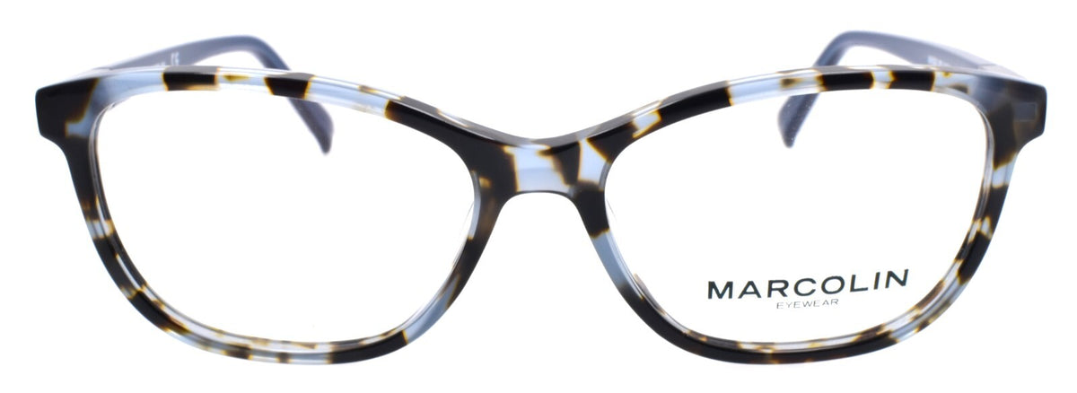 Marcolin MA5030 092 Women's Eyeglasses Frames Cat Eye 51-15-145 Blue Tortoise