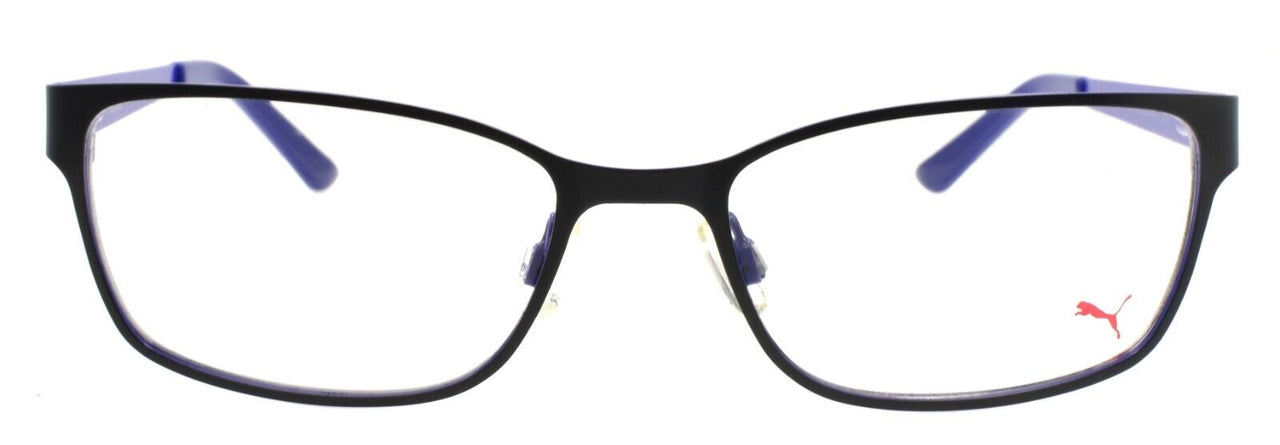 PUMA PE0015O 001 Eyeglasses Frames 53-17-140 Black / Blue