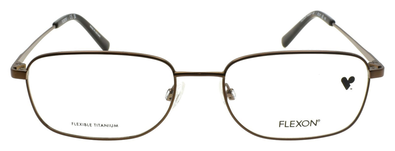 Flexon H6068 N 202 Men's Eyeglasses Titanium 53-17-145 Matte Coffee Brown