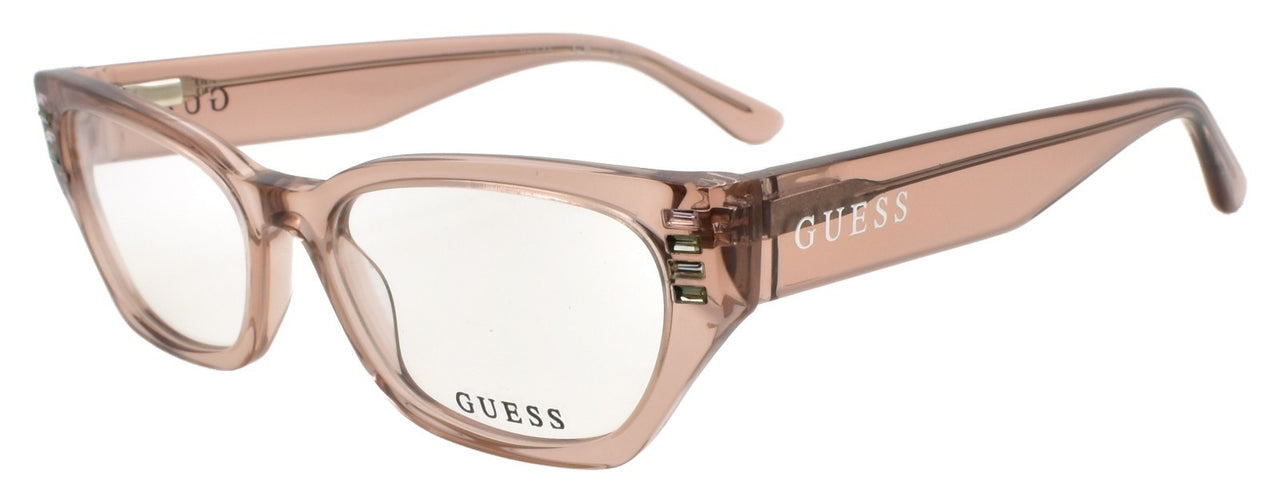 GUESS GU2967 057 Women's Eyeglasses Frames Cat Eye 51-16-145 Beige Crystal