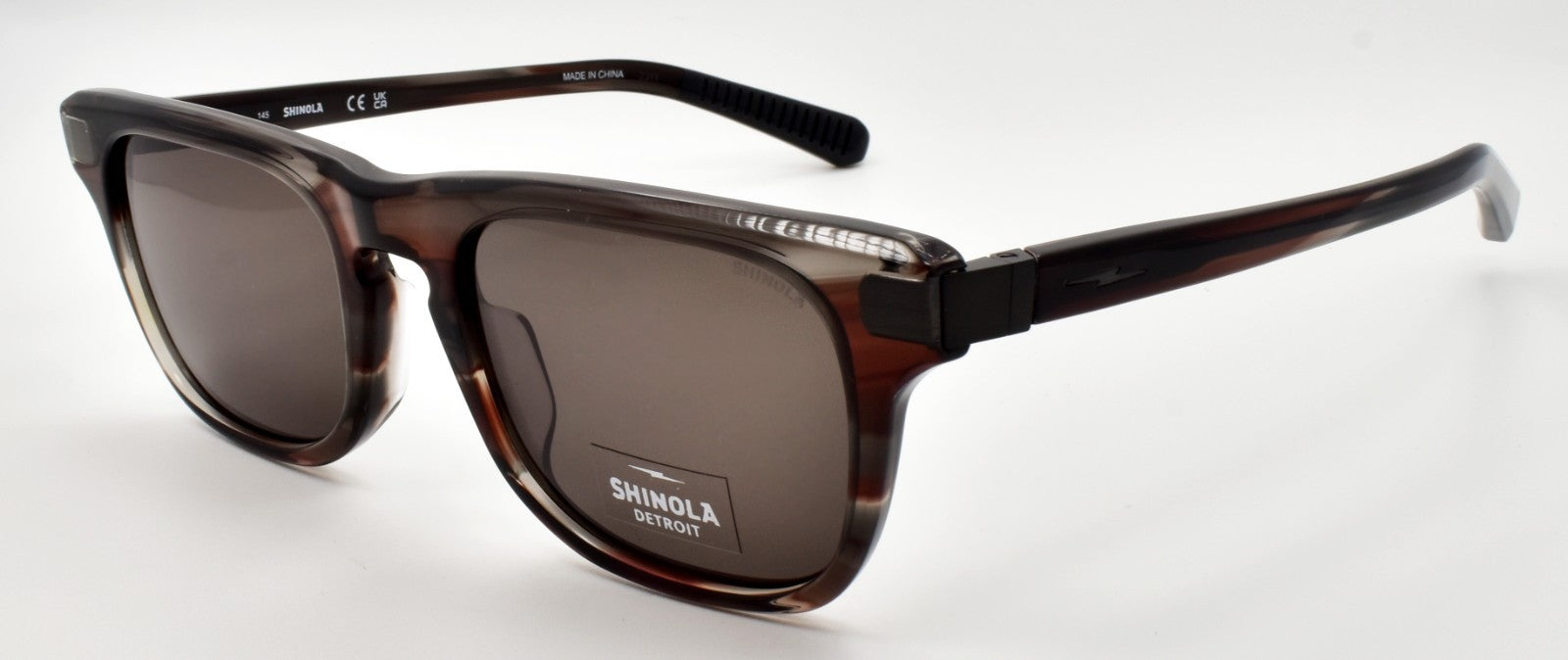 Shinola by Flexon SH1502S 264 Men's Sunglasses 52-20-145 Rosewood Taupe Horn0