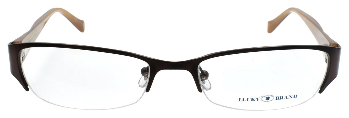 LUCKY BRAND Casey Women's Eyeglasses Frames Half-rim 52-18-135 Brown