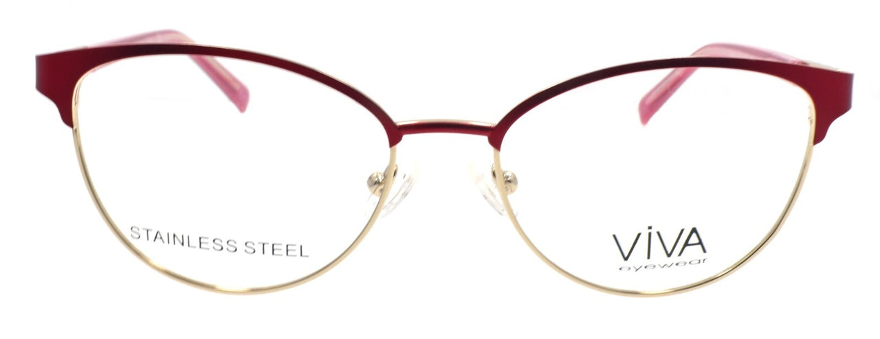 Viva by Marcolin VV4519 070 Women's Eyeglasses Cat Eye 52-16-135 Matte Bordeaux