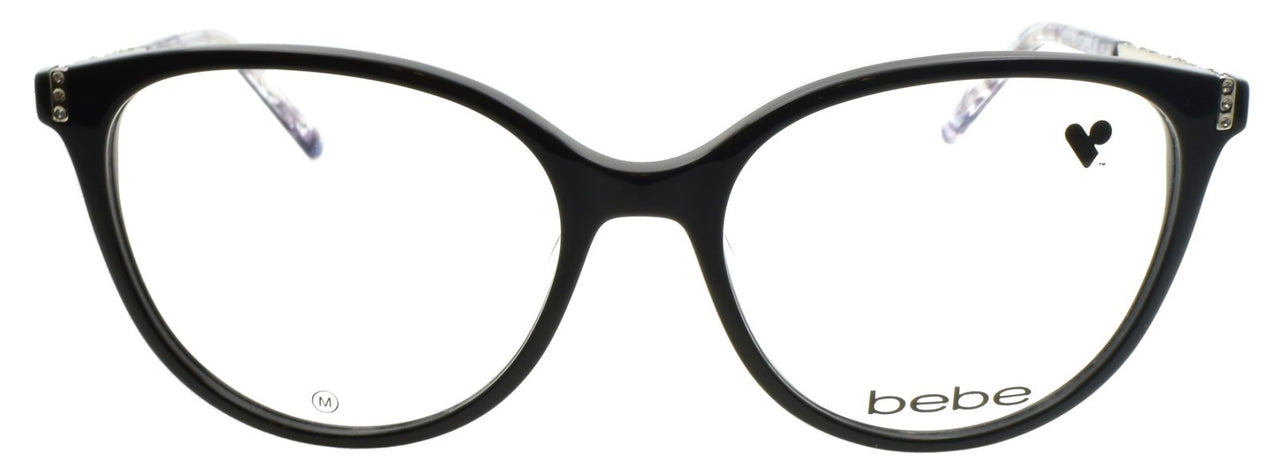 Bebe BB5215 001 Women's Eyeglasses Frames 52-16-135 Jet Black / Shiny Temples