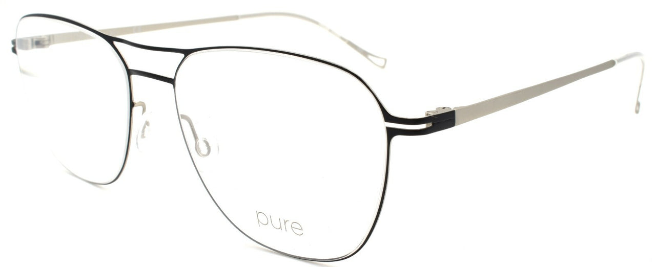 Airlock Pure 4002 001 Men's Eyeglasses Frames Pilot Titanium 55-17-145 Black