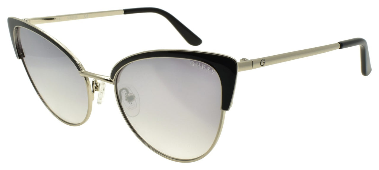 GUESS GU7598 05C Women's Sunglasses Cat Eye Black / Silver Mirror