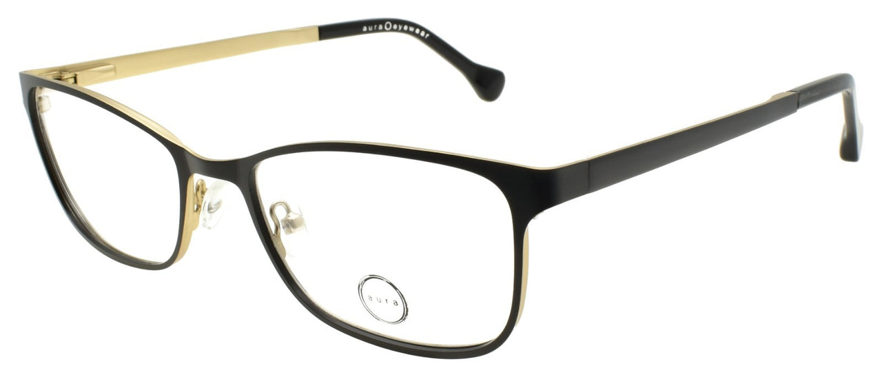 Aura Eyewear Carmen BLK Women's Eyeglasses Frames 55-19-145 Black