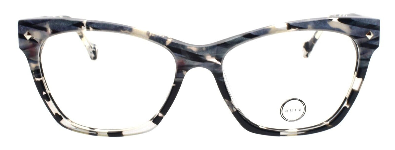 Aura Eyewear Fierce Women's Eyeglasses Frames 54-16-145 Black White