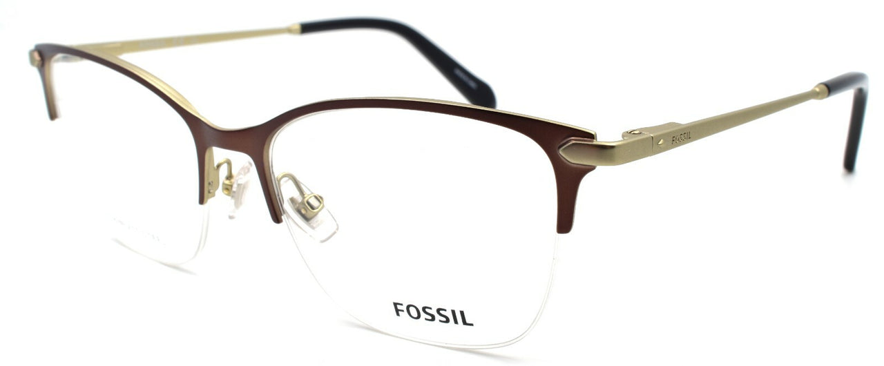 Fossil FOS 7088 09Q Women's Eyeglasses Frames Half-rim 51-16-140 Brown