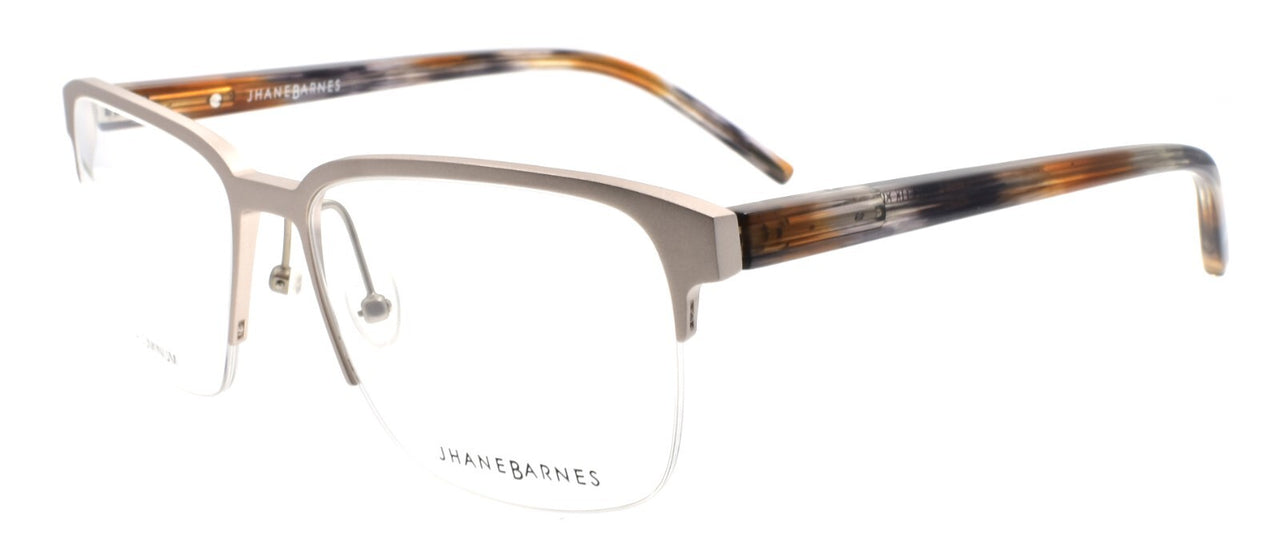 Jhane Barnes Area GM Men's Eyeglasses Frames Half-rim 54-17-140 Silver Aluminum