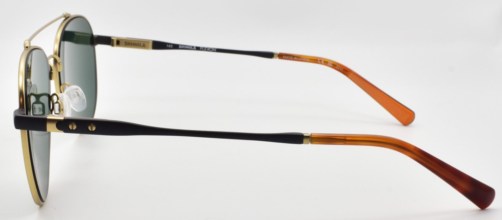 Shinola by Flexon SH2101S 718 Aviator Sunglasses 60-16-145 Satin Gold & Gunmetal2