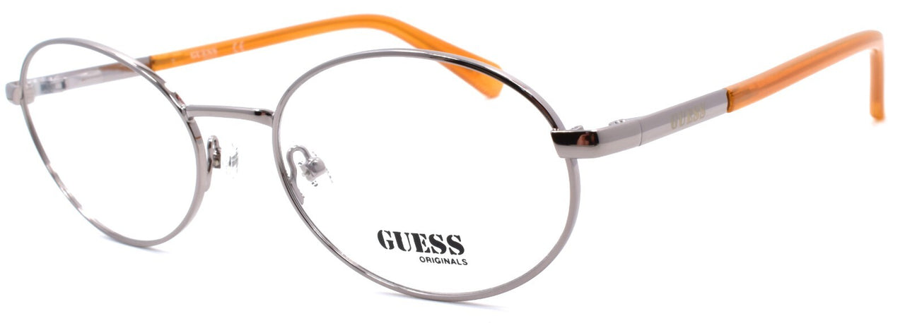 GUESS GU8239 008 Eyeglasses Frames Oval 55-19-140 Shiny Gunmetal