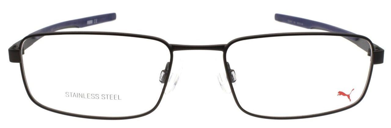 PUMA PU0237O 003 Men's Eyeglasses Frames 56-19-140 Ruthenium