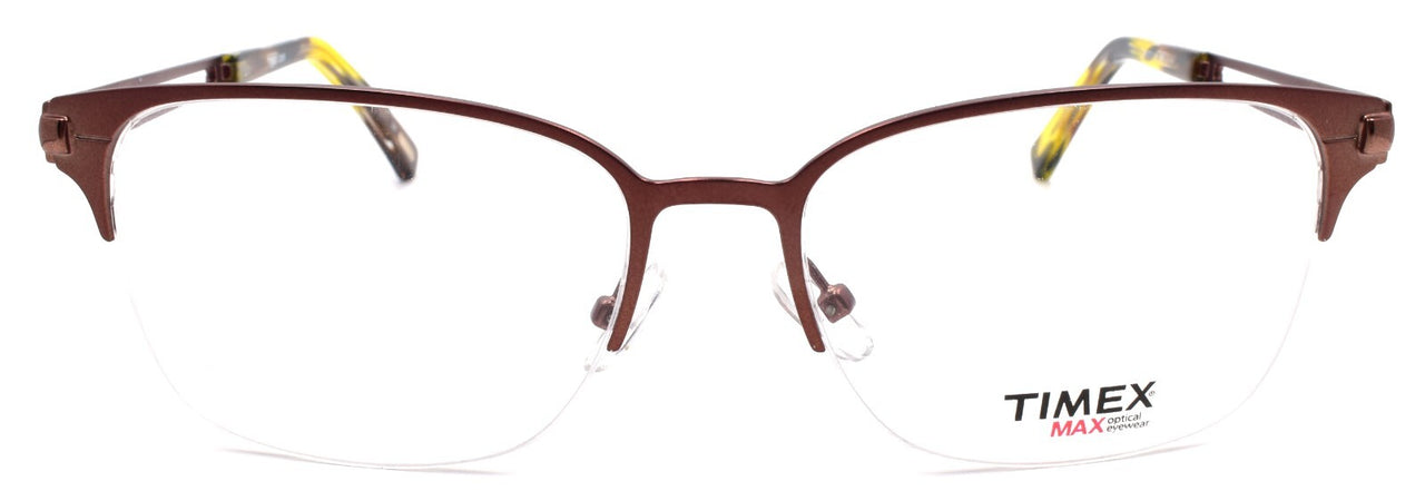 Timex L069 Men's Eyeglasses Frames Half-rim LARGE 58-17-150 Brown