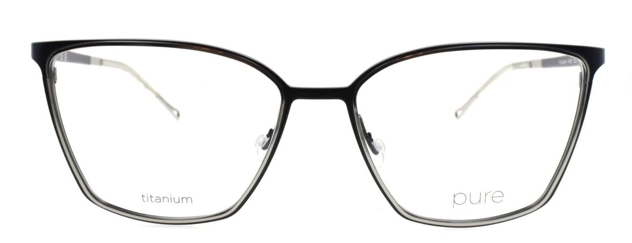 Airlock Pure P-5011 002 Women's Glasses Frames Cat-Eye Titanium 54-16-140 Black