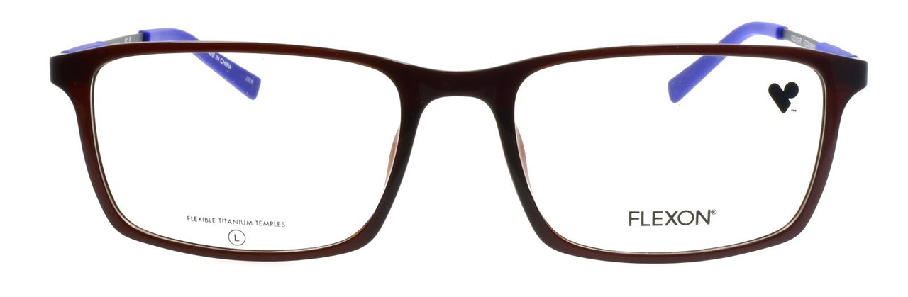 Flexon EP8021 210 Men's Glasses Shiny Crystal Brown 54-18-145 Titanium Arms