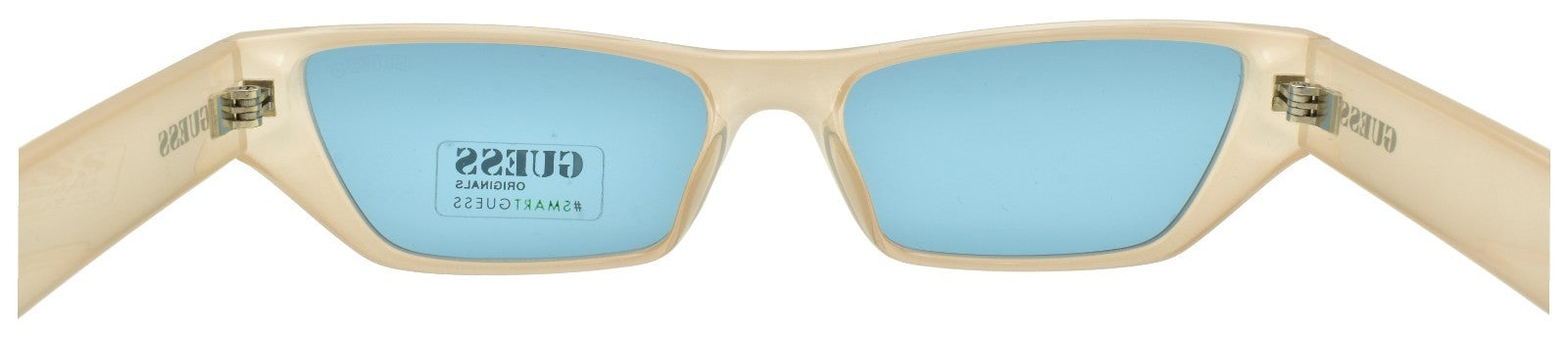 GUESS GU8232 57V Sunglasses Rectangle 56-17-145 Crystal Beige / Blue3