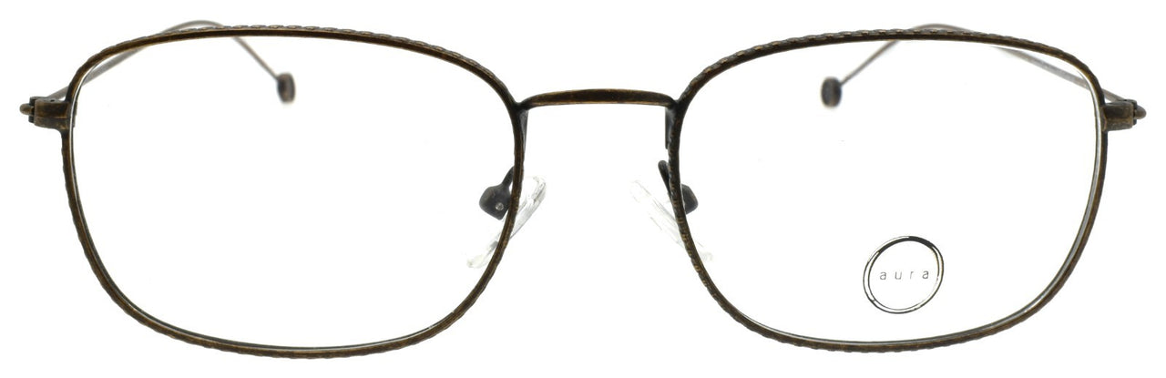 Aura Eyewear Kennedy Eyeglasses Frames 53-17-140 Antique Gold