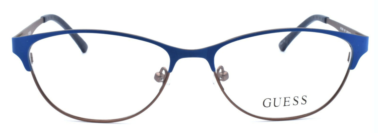 GUESS GU2504 091 Women's Eyeglasses Frames 53-15-135 Matte Blue / Brown