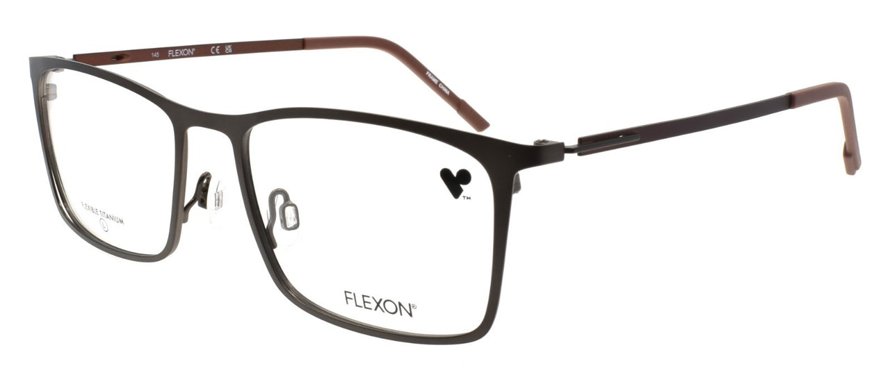 Flexon E1144 071 L Men's Eyeglasses Matte Gunmetal 54-18-145 Flexible Titanium