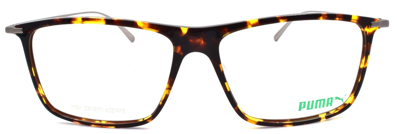 PUMA PU0140O 005 Men's Eyeglasses Frames 57-16-150 Havana / Ruthenium