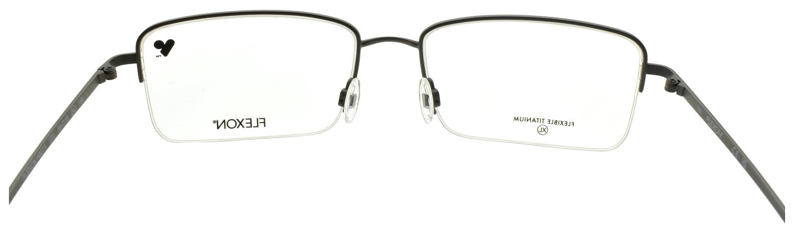 Flexon H6073 070 Men's Glasses Frames Half-rim Satin Gunmetal 59-18-150 Titanium3