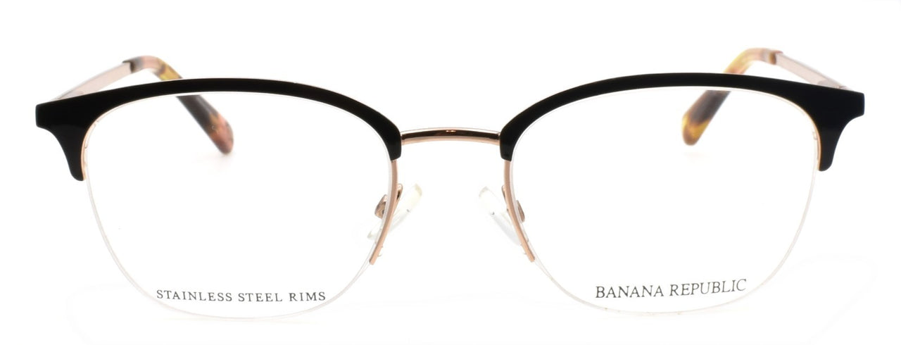 Banana Republic BR229 26S Women's Glasses Frames Half-rim 50-19-135 Black Gold